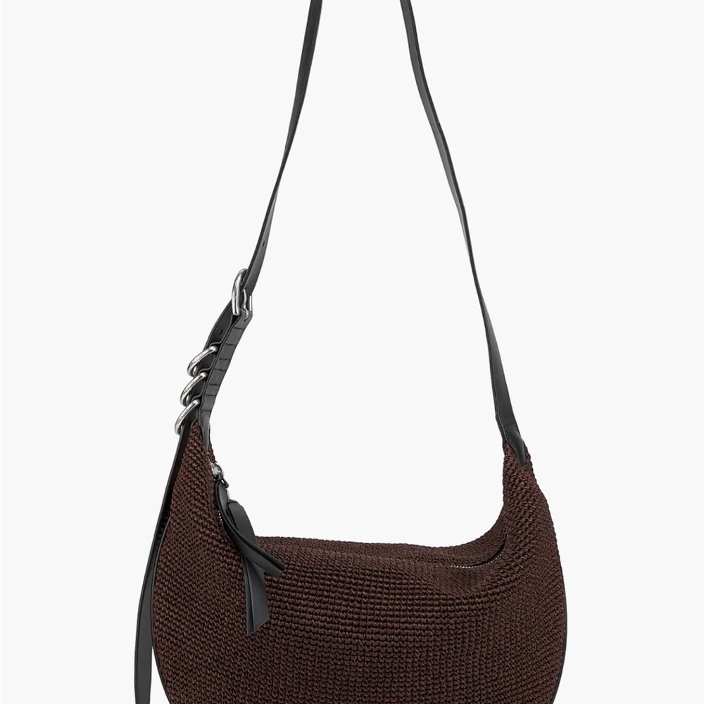 rag & bone Dark Brown Woven Shoulder Bag